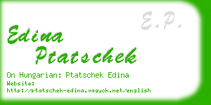 edina ptatschek business card